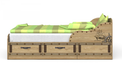 Кровать с ящиками Корсар 3. Фото 2.