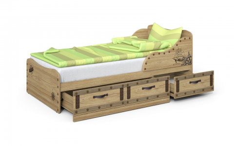 Кровать с ящиками Корсар 3. Фото 3.